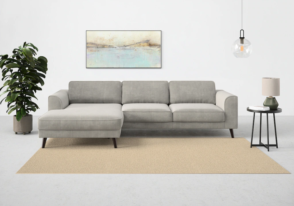 Bild von TRENDMANUFAKTUR Ecksofa "Lumber Jack, elegantes Designsofa, zeitlos modern, hoher Sitzkomfort", wahlweise mit Bettfunktion u. Bettkasten, L-Form