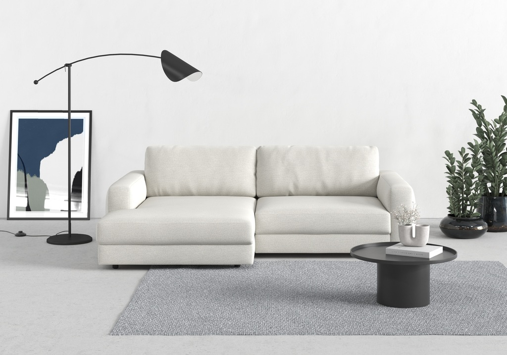 Bild von TRENDMANUFAKTUR Ecksofa "Bourbon, Designsofa mit tollem Sitzkomfort, L-Form,", extra tiefe Sitzfläche, wahlweise mit Sitztiefenverstellung