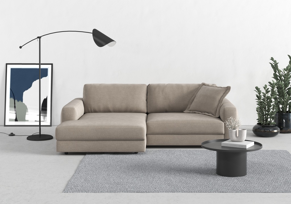 Bild von TRENDMANUFAKTUR Ecksofa "Bourbon, Designsofa mit tollem Sitzkomfort, L-Form,", extra tiefe Sitzfläche, wahlweise mit Sitztiefenverstellung