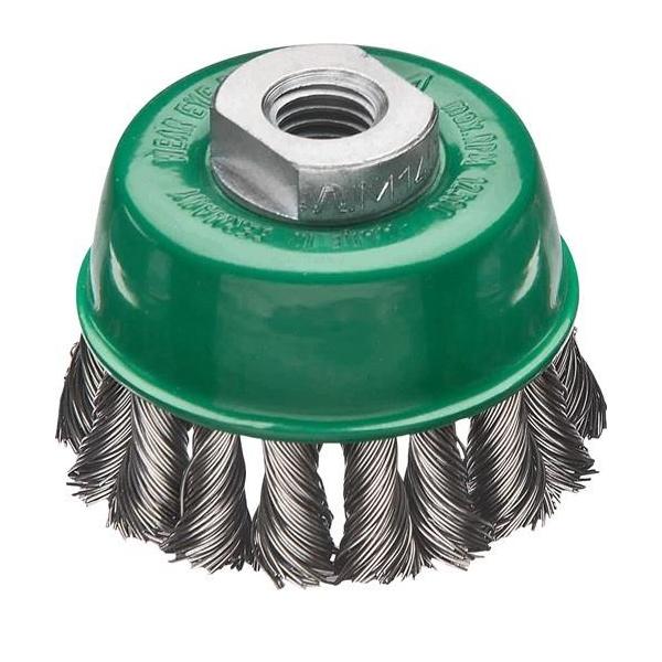 Bild von Lessmann, Schleifmittel, Topfbürste Ø 65 mm M14 Drahtstärke 0,5 mm VA 12500 min-¹