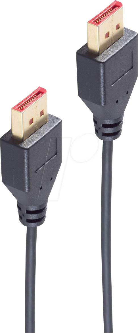 Bild von shiverpeaks BASIC-S DisplayPort 1.4 Kabel, slim, schwarz 1,5 m, DisplayPort Stecker auf DisplayPort Stecker (20P20C), - 1 Stück (BS10-69155)