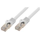 Bild von 0.25m ShiverPeaks Cat. 7 Rohkabel Patchkabel S/FTP PiMF RJ45 Stecker auf RJ45 Stecker Weiß halogenfrei / vergoldet