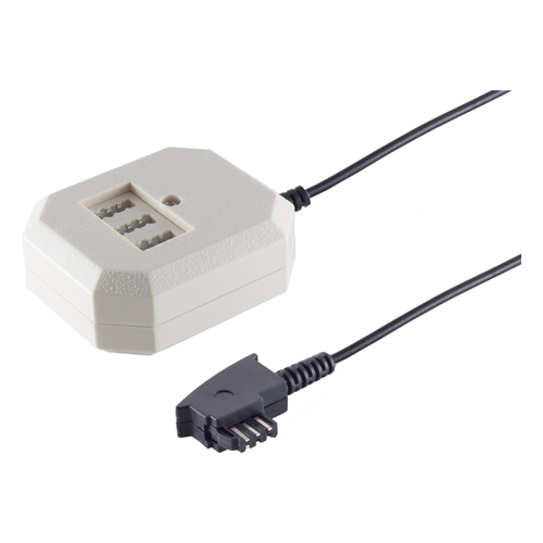 Bild von S/CONN maximum connectivity Telefon Adapter-TAE F-Stecker auf TAE Kupplung NFN und Western-Buchse, 6,0m (71010-6)