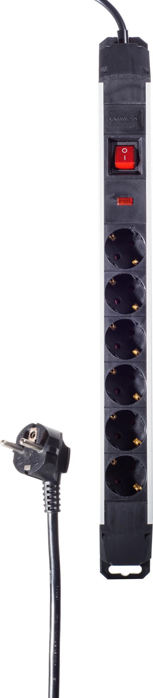 Bild von Shiverpeaks, Steckdosenleiste, BS09-20165 Stromverteilereinheit (PDU) 6 AC-Ausgänge Schwarz (6 x, 1.50 m)