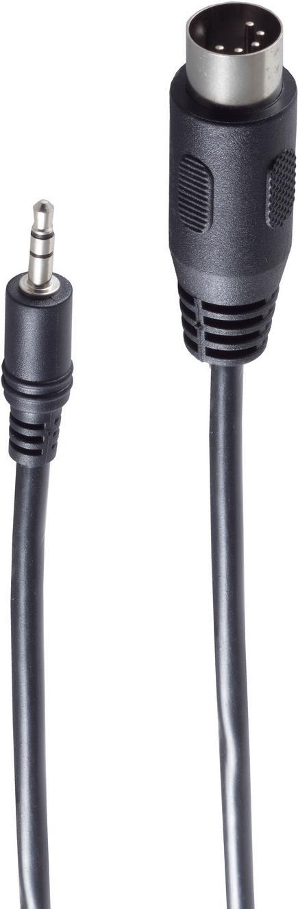 Bild von Shiverpeaks BS30822 Audio-Kabel 1,5 m 3.5mm DIN (5-pin) Schwarz (1.50 m, 3.5mm Klinke (AUX)), Audio Kabel