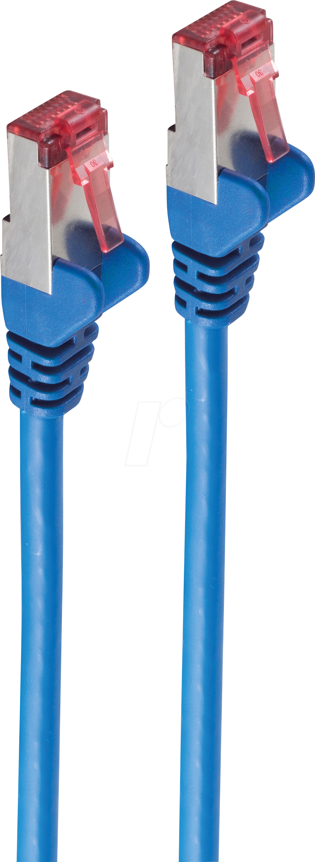 Bild von 10.00m ShiverPeaks Cat. 6a Patchkabel S/FTP RJ45 Stecker auf RJ45 Stecker Blau halogenfrei