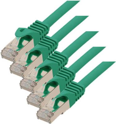 Bild von S-Conn RJ45-RJ45 - m-m - 0.5m - RJ-45 - RJ-45 - Männlich/männlich - Gold -Cat.7 Rohkabel - S/FTP (S-STP) (75511-0.5G-SET5)