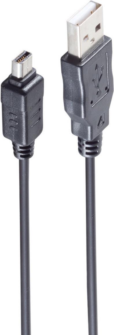 Bild von shiverpeaks -BASIC-S--USB 2.0 A Stecker auf Mini USB 2.0 - 12 pin Stecker, 1,5m (BS77372)