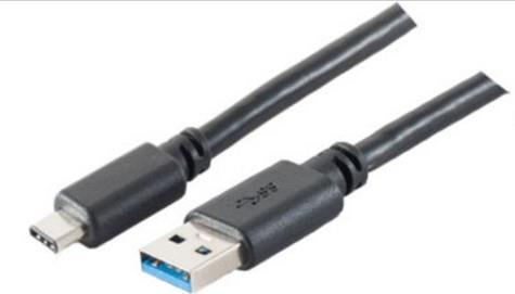 Bild von Shiverpeaks USB Kabel Typ 3.1 C-ST auf Typ 3.0 A-ST schwarz 1,8m (1.80 m, USB 3.2 Gen 1), USB Kabel