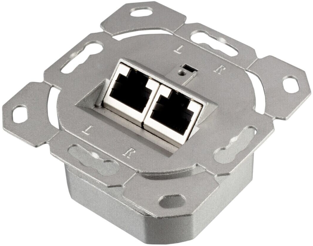 Bild von Shiverpeaks S/CONN maximum connectivity Netzwerkdose-cat.6A Netzwerkdose 2-Fach designfähig, horizontale Kabelfü, Netzwerk Zubehör
