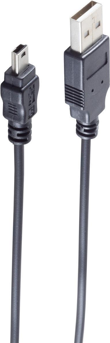 Bild von Shiverpeaks -BASIC-S--USB-Mini Kabel, USB-A-Stecker auf USB-B-Mini 5-pin Stecker, USB 2.0, KUPFER 3,0m (3 m, USB 2.0), USB Kabel