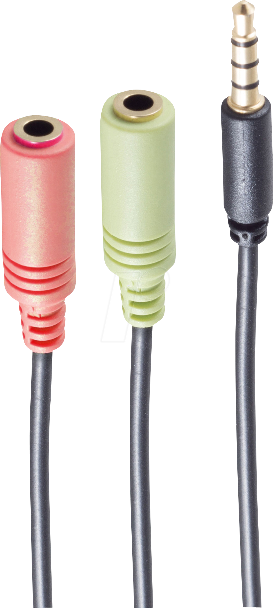 Bild von SHVP BS14-05041 - Audio Kabel, 4-pol Klinkenstecker auf 2x 3-pol Buchse 0,15 m