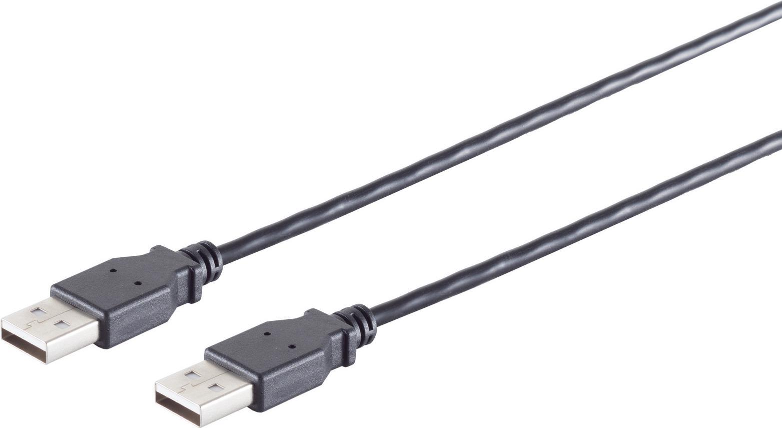 Bild von Shiverpeaks S/CONN maximum connectivity USB High Speed 2.0 Kabel, A/A Stecker, USB 2.0, schwarz, 1,8m (1.80 m, USB 2.0), USB Kabel