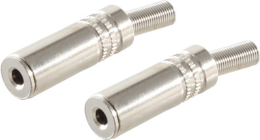 Bild von Shiverpeaks -BASIC-S--Klinkenkupplung Mono 3,5mm, Metall--VE2, Audio Adapter, Silber