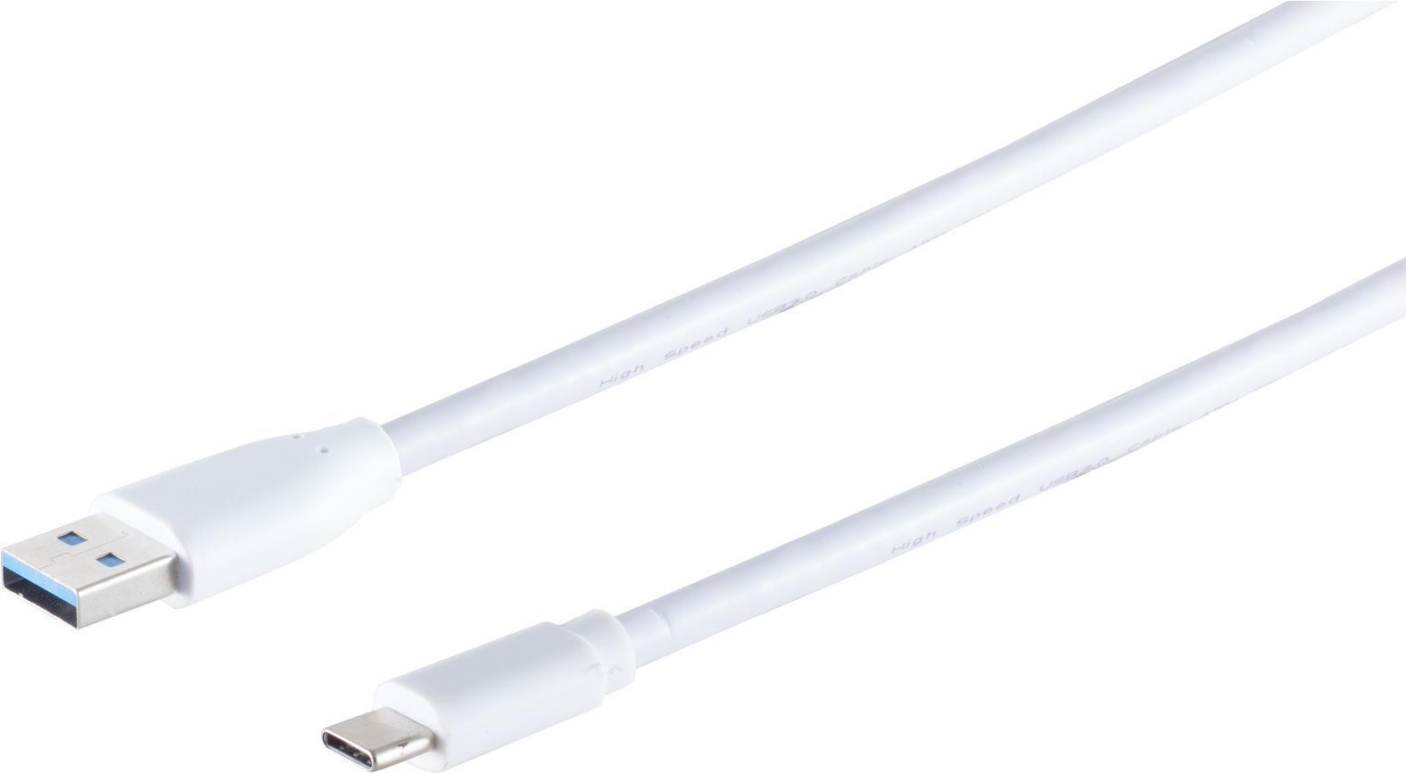 Bild von Shiverpeaks USB Kabel USB A-ST auf USB 3.1 Typ C-ST weiss 1,8m (1.80 m, USB 3.2 Gen 1), USB Kabel