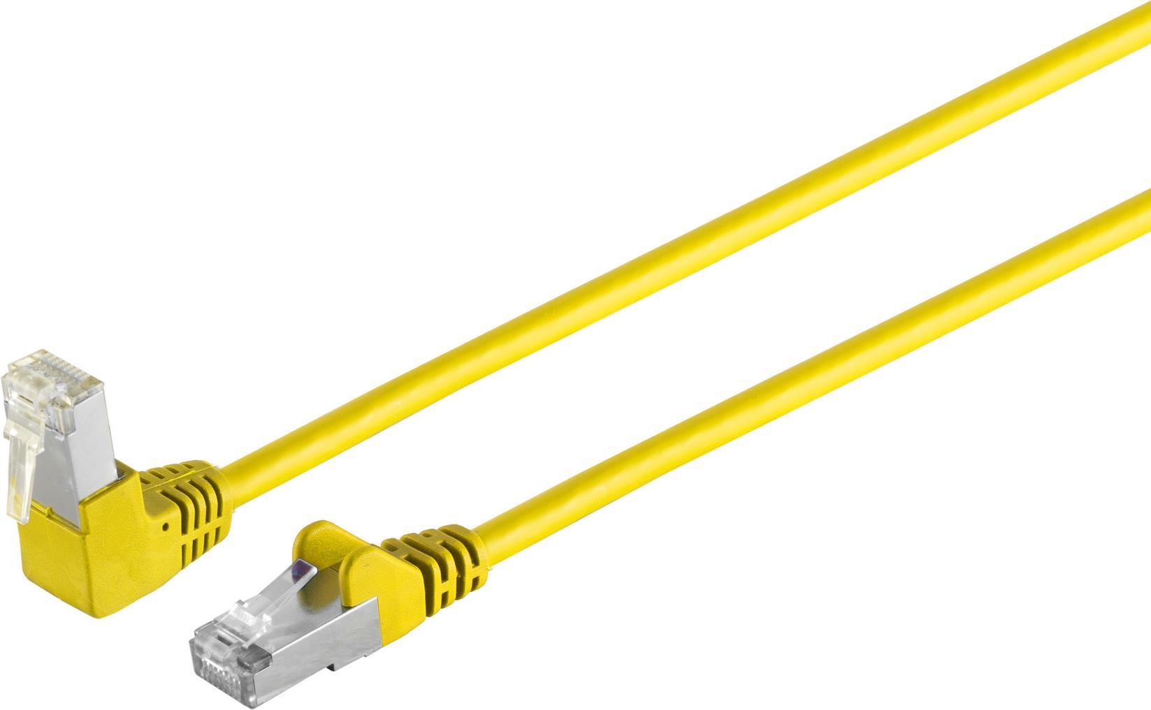 Bild von Shiverpeaks S/CONN maximum connectivity Netzwerkkabel-Patchkabel, cat 6, S/FTP, PIMF, Winkel-gerade, gelb, 0,5m (S/FTP, CAT6, 0.50 m), Netzwerkkabel