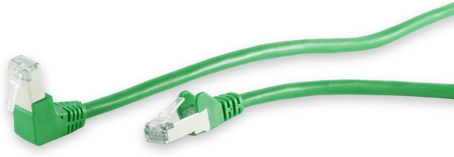 Bild von CAT.6 Patchkabel, S/FTP, 90°-gerade, 3,0 m, grün