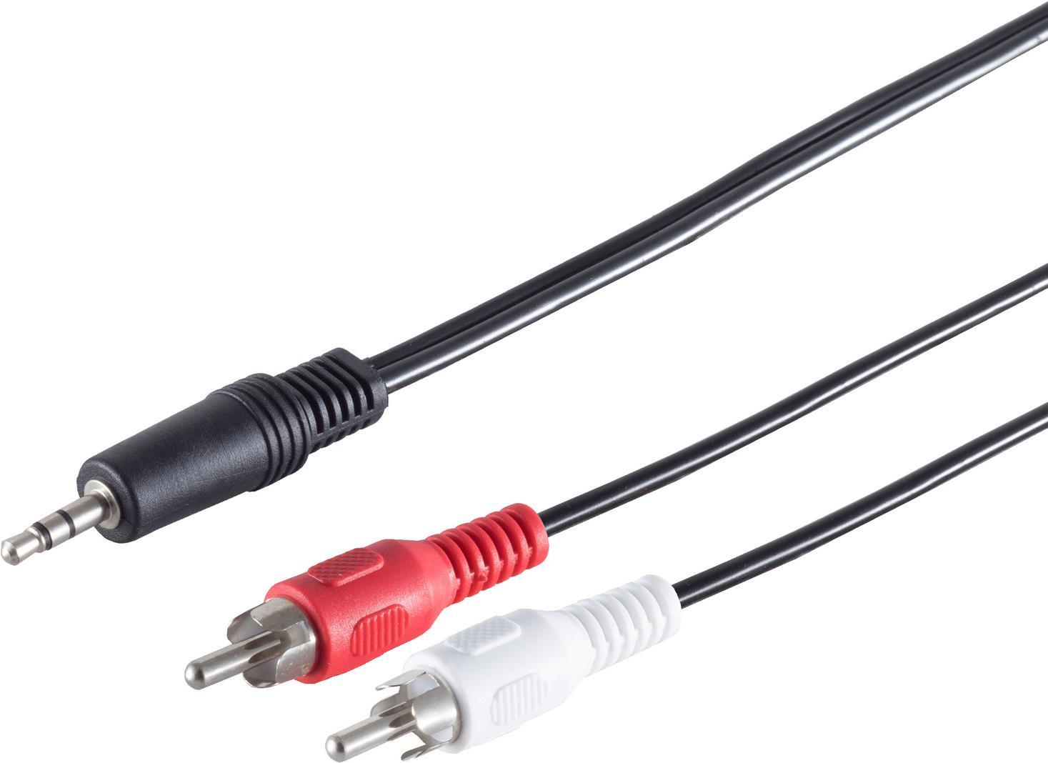 Bild von S/CONN maximum connectivity Klinke Cinch Kabel-Klinkenstecker 3,5mm Stereo auf 2 Cinchstecker 15,0m (30832-15)