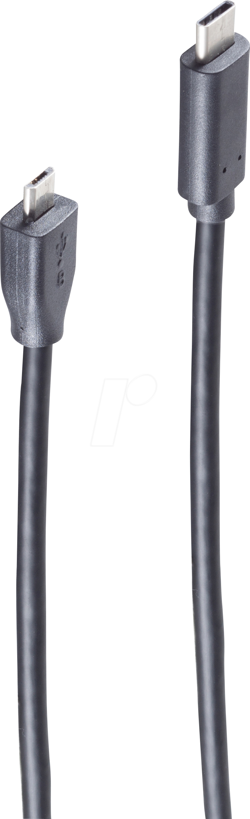 Bild von Shiverpeaks BS77145-3.0 3m USB C Micro-USB B Männlich Männlich Schwarz USB Kabel (3 m, USB 2.0), USB Kabel
