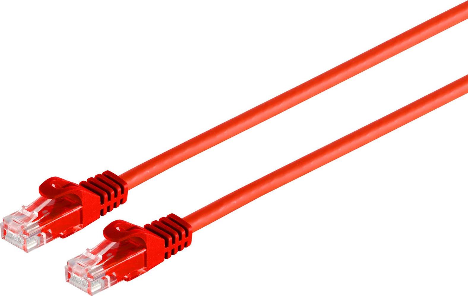 Bild von Shiverpeaks S/CONN maximum connectivity Netzwerkkabel-RJ45 Patchkabel U/UTP mitCat.7 Rohkabel rot 0,5m (U/UTP, CAT6a, 0.50 m), Netzwerkkabel