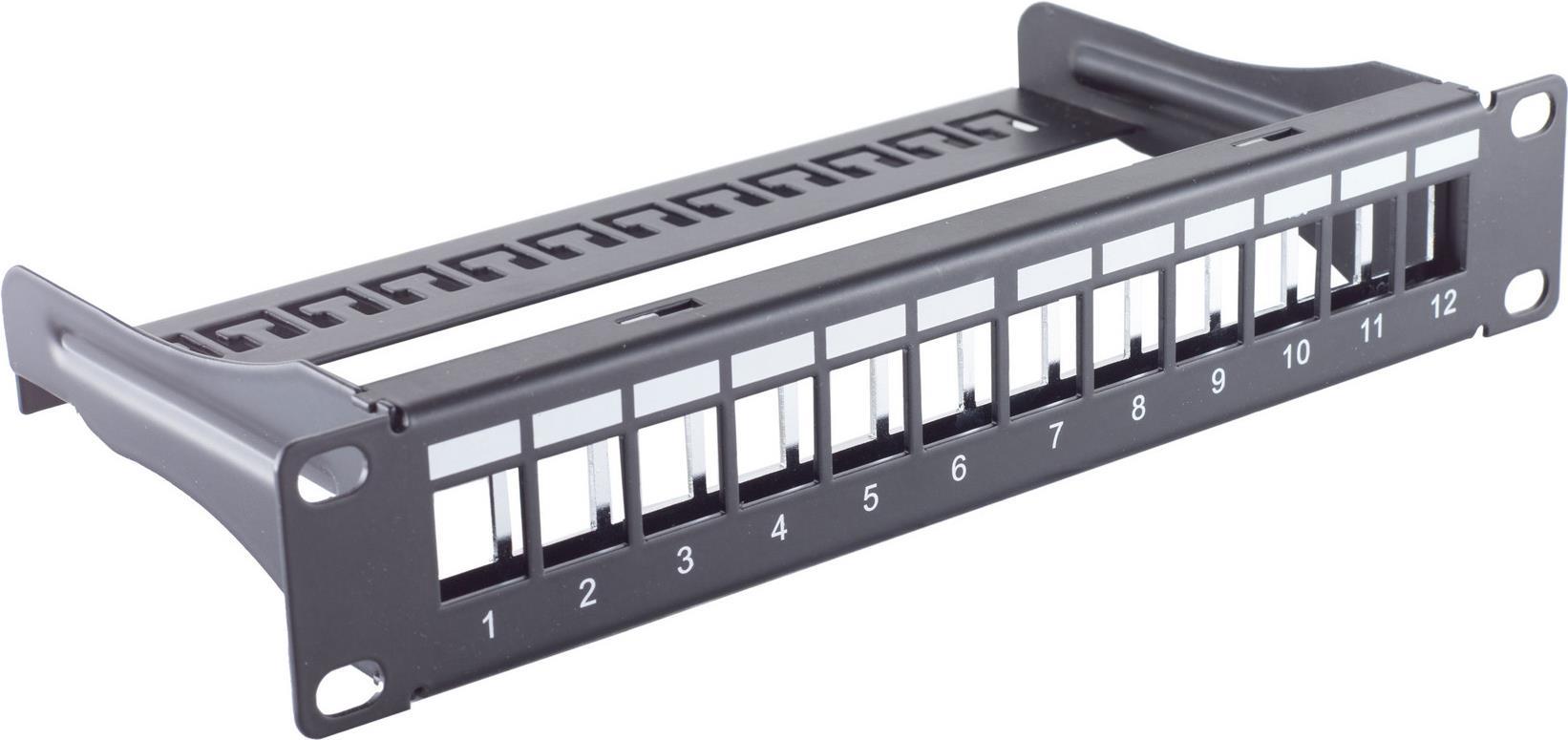 Bild von Shiverpeaks S/CONN maximum connectivity 25,40cm (10") Keystone Panel, 12-fach, 1HE, STP, schwarz, Server Zubehör, Schwarz