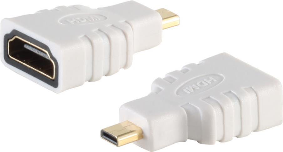 Bild von Shiverpeaks -BASIC-S--Adapter, HDMI-A Kupplung auf HDMI-D Stecker micro, weiss (Winkeladapter), Audio Adapter, Weiss