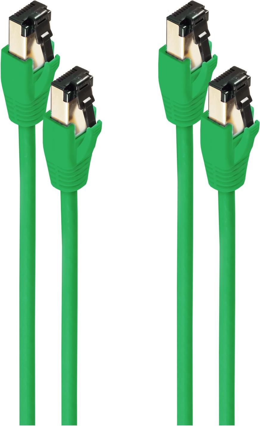 Bild von Shiverpeaks -BASIC-S--Patchkabel cat. 8.1 F/FTP PIMF LSZH grün 1,0m--VE2 (F/FTP, CAT8.1, 1 m), Netzwerkkabel