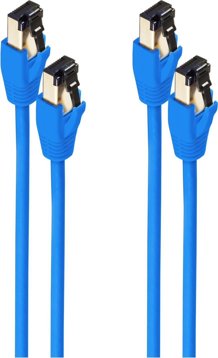 Bild von Shiverpeaks -BASIC-S--Patchkabel cat. 8.1 F/FTP PIMF LSZH blau 3,0m--VE2 (F/FTP, CAT8.1, 3 m), Netzwerkkabel