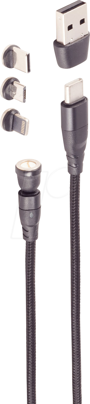 Bild von ShiverPeaks SHVP BS14-19021 - Magnetisches 6 in 1 USB Ladekabel 540°, 60W, 2 m (BS14-19021)