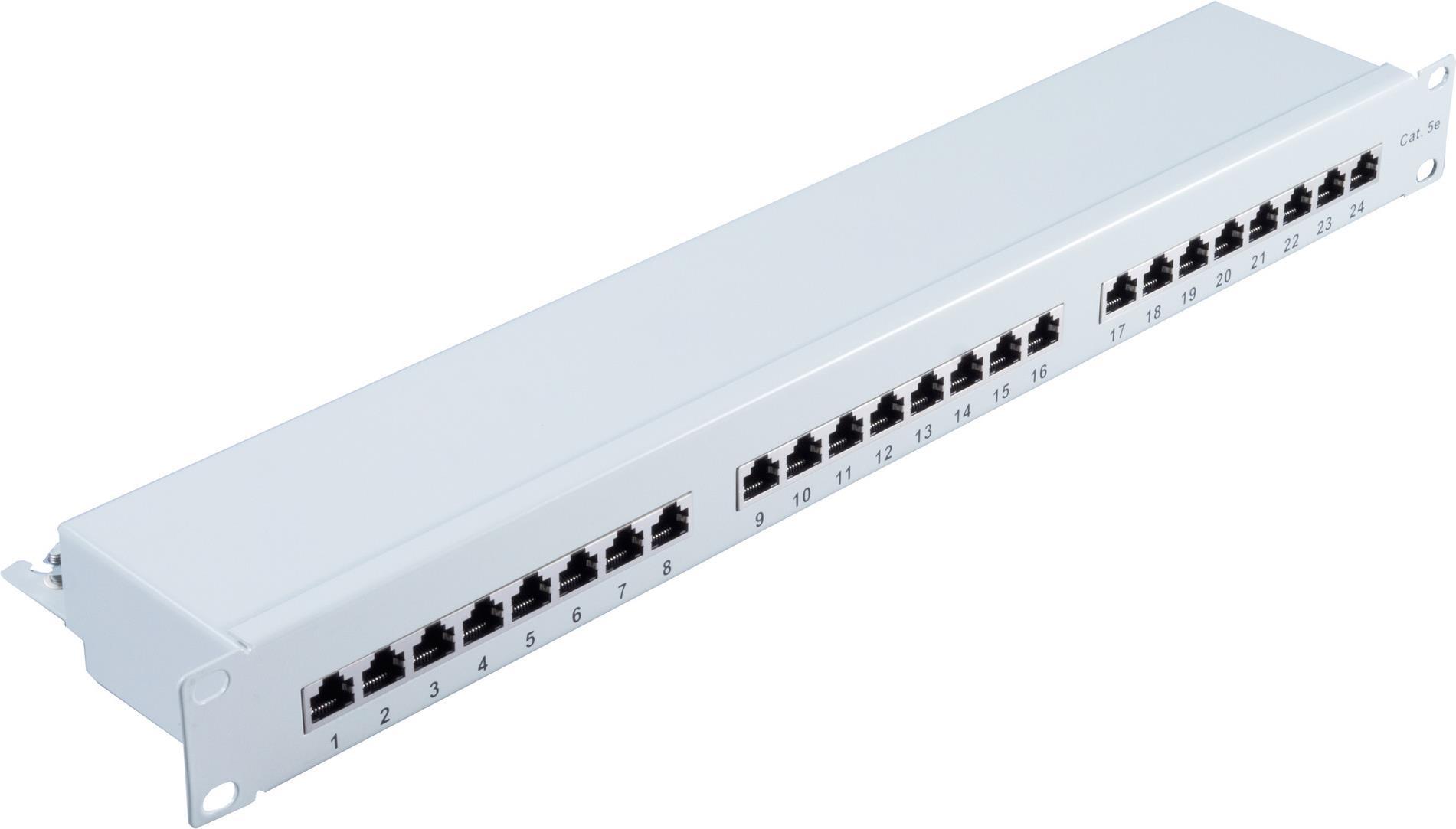 Bild von Shiverpeaks -BASIC-S--cat 5e 48,30cm (19")-Patchpanel, 24 Port, Server Zubehör, Grau