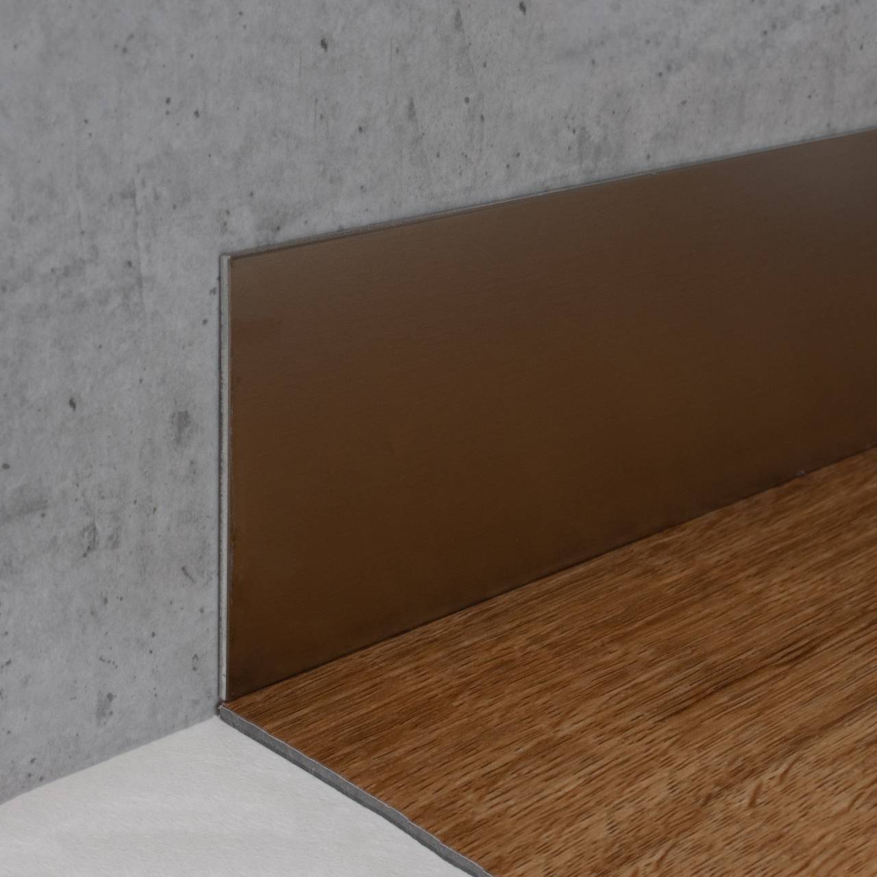 Bild von Auer Bau- & Montageprofile Sockelleiste Breite 40 - 100 mm Flachprofil Edelstahl