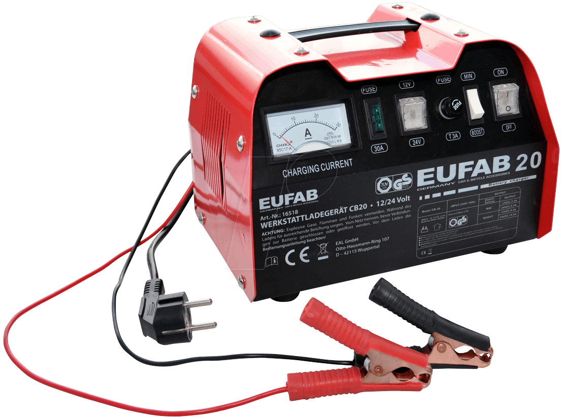 Bild von EUFAB Ladegerät mit Schnellladefunktion 12 V - 15 Ampere Batterieladegerät  16518