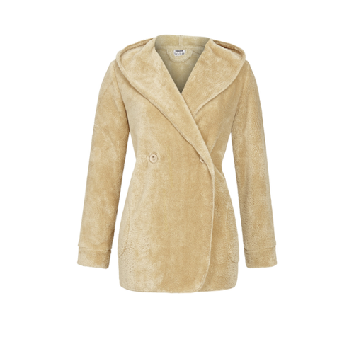Bild von Flauschjacke mit Kapuze von solo per me – Der perfekte Begleiter für gemütliche Tage