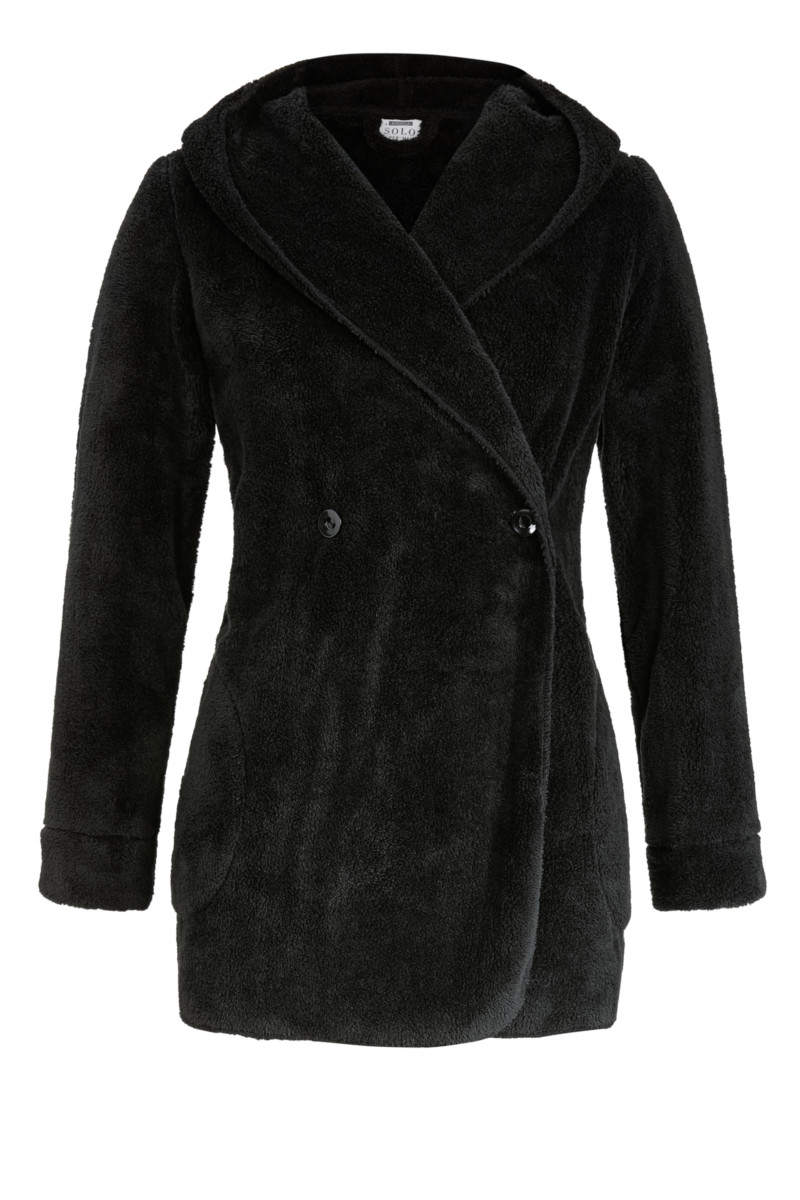 Bild von Flauschjacke mit Kapuze