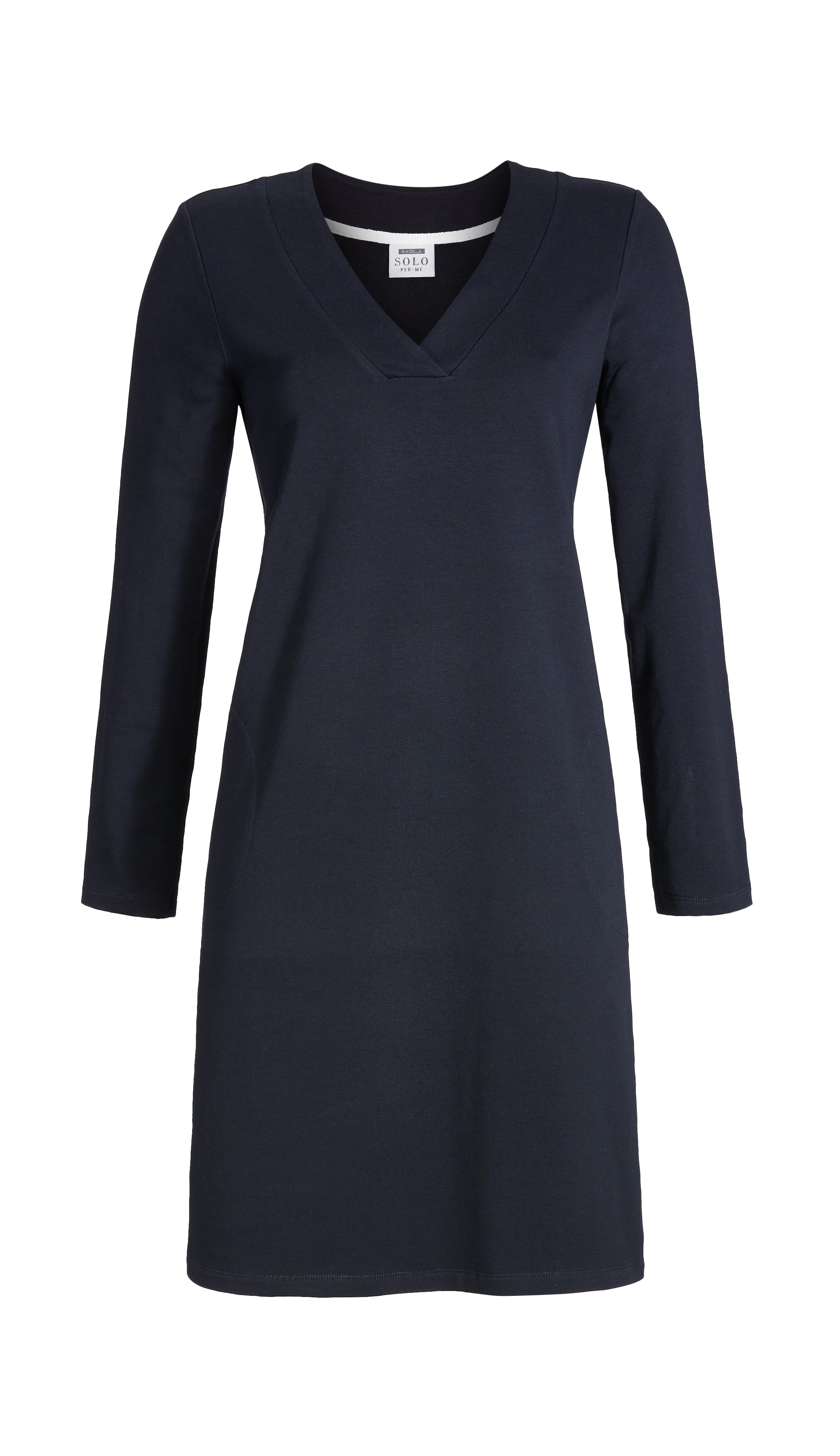 Bild von Sweatkleid mit V-Ausschnitt