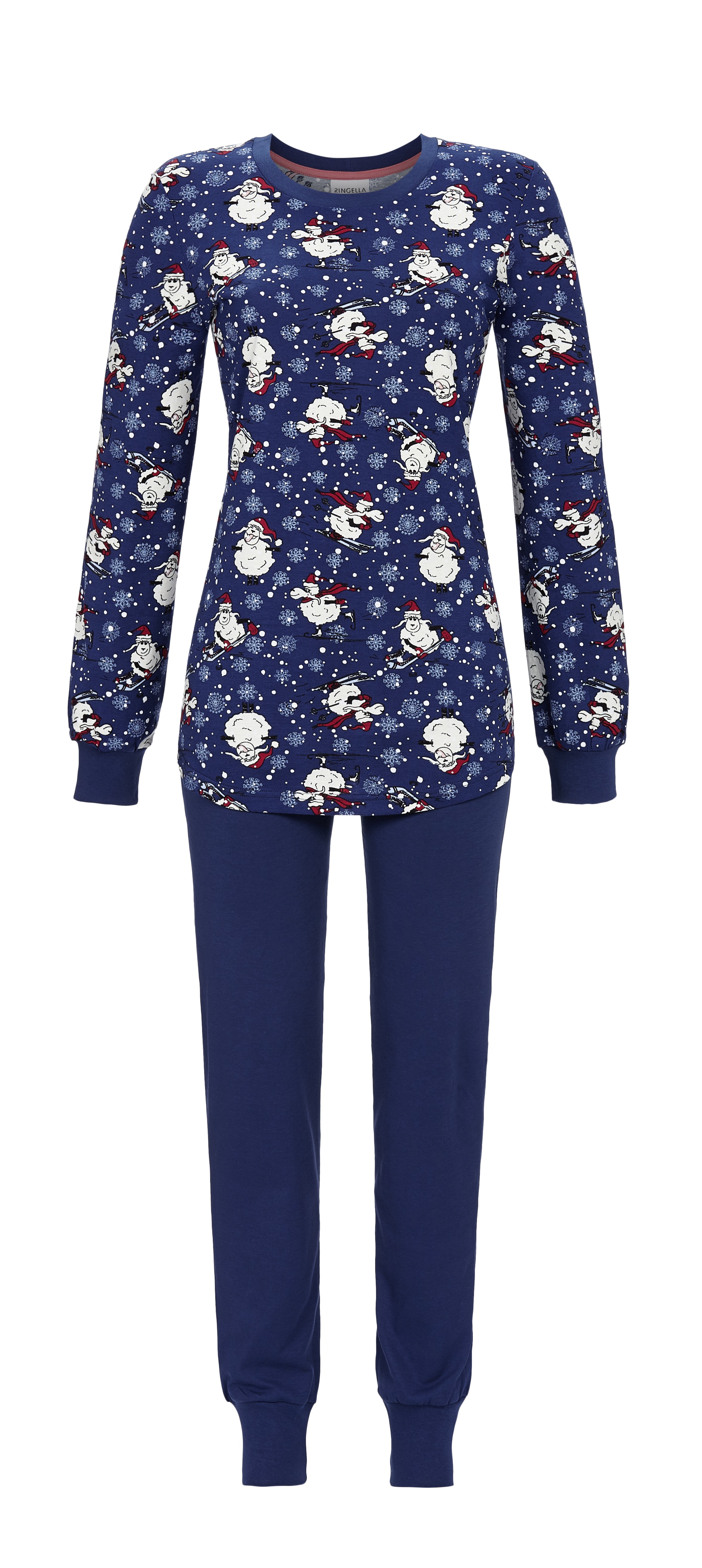 Bild von Ringella Schlafanzug Damen Pyjama lang mit Schafen (2 tlg) Baumwolle