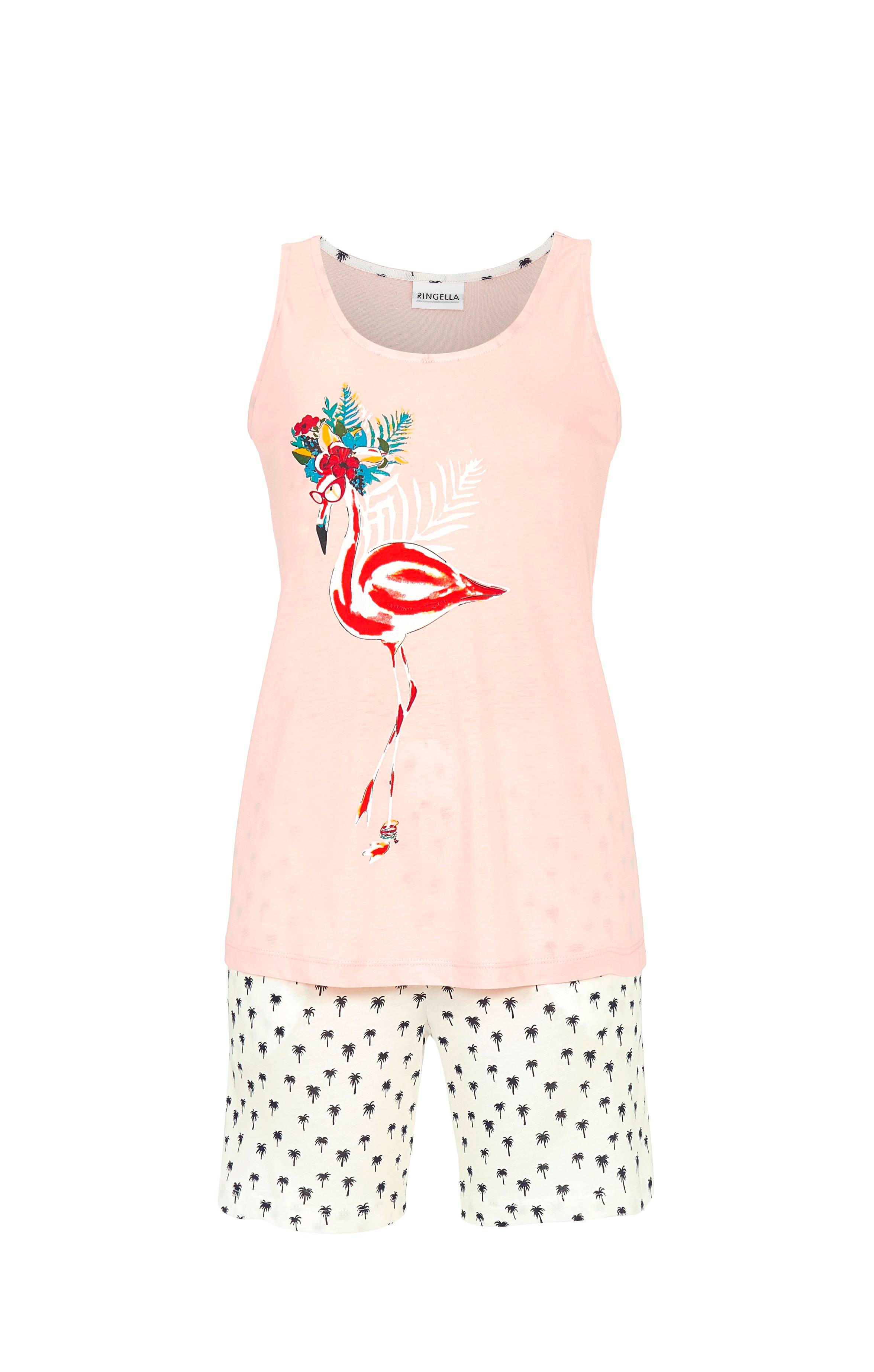 Bild von Shorty mit Motivdruck Flamingo