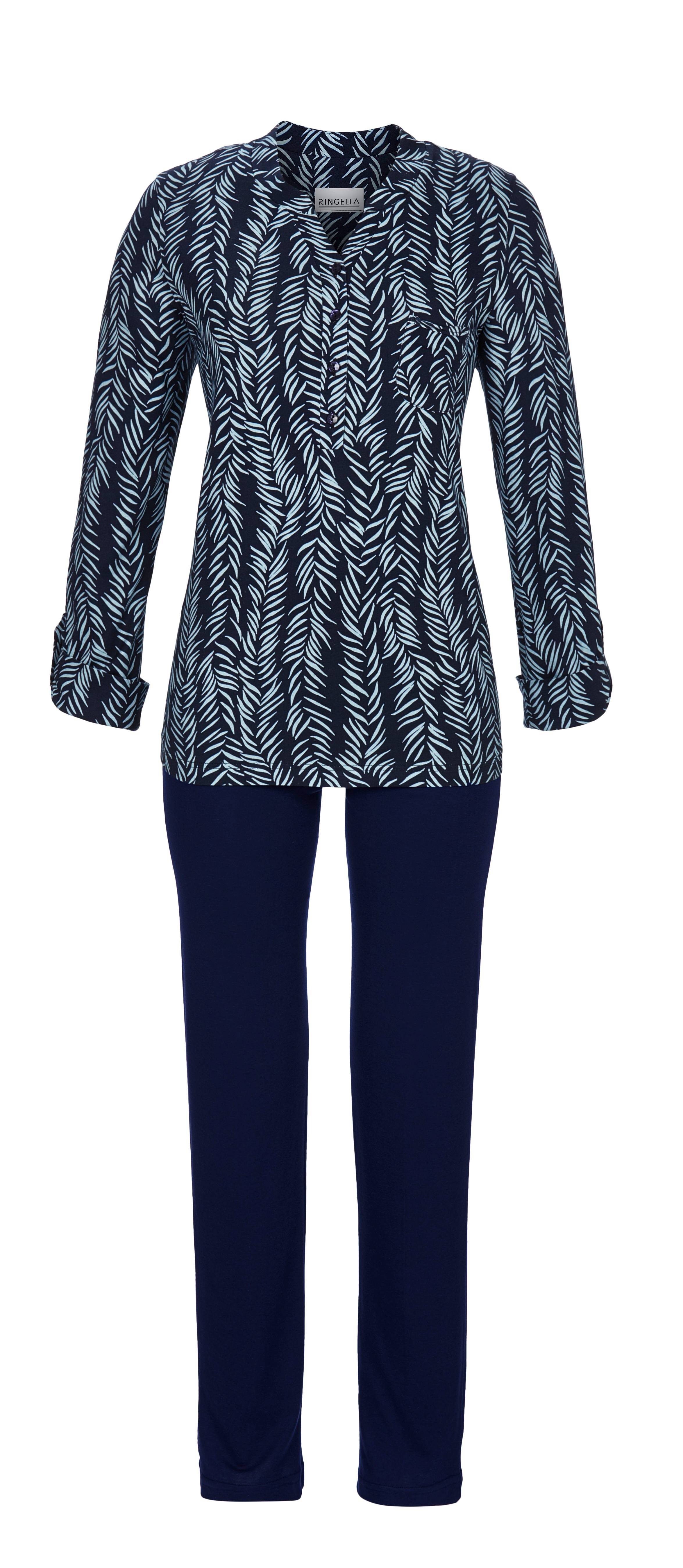 Bild von Pyjama mit Knopfleiste und Brusttasche