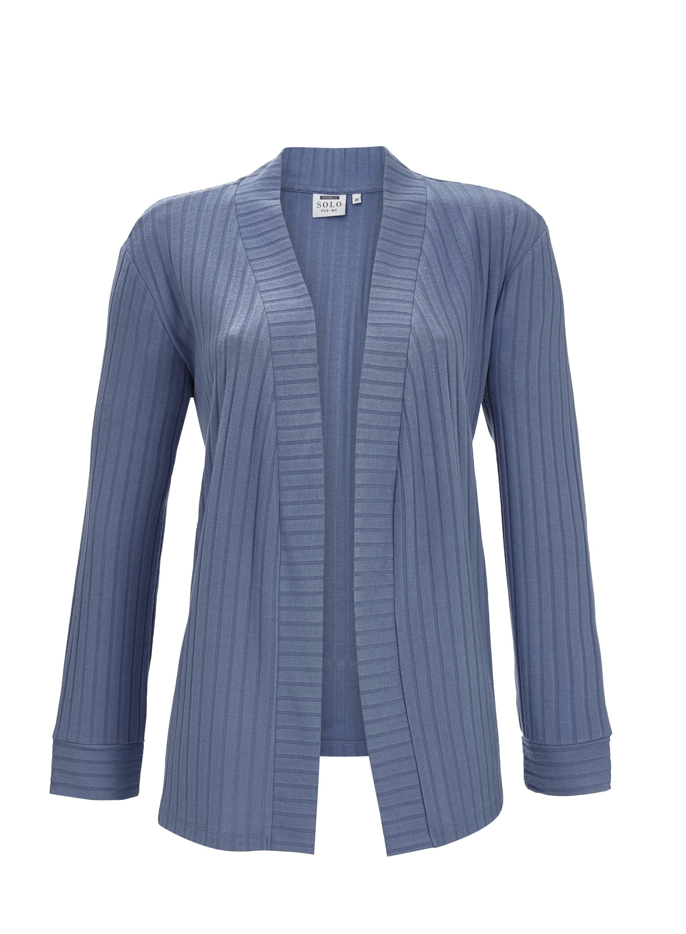 Bild von Offene Jacke aus Rippenware