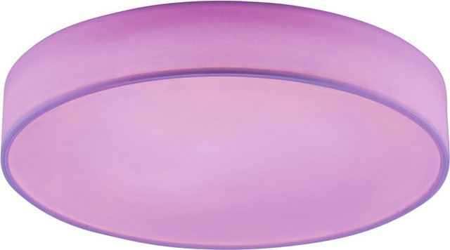 Bild von TRIO Leuchten LED Deckenleuchte DIAMO, CCT - über Fernbedienung, Dimmfunktion, Farbwechsel, Leuchtdauer einstellbar, Memoryfunktion, Smart Home, Timerfunktion, mehrere Helligkeitsstufen, LED fest integriert, Neutralweiß, Warmweiß, WiZ Smarthome RGB Deckenlampe Ø 60cm Steuerung per Fernbedienung + App