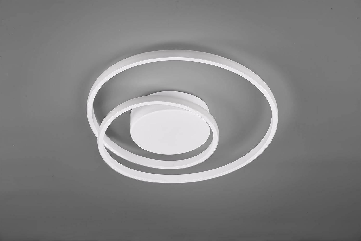 Bild von Reality Leuchten LED Deckenleuchte, LED-Leuchtmittel fest verbaut, Warmweiß, LED Decken Lampe weiß Ring Design Strahler Wohn Schlaf Zimmer Leuchte