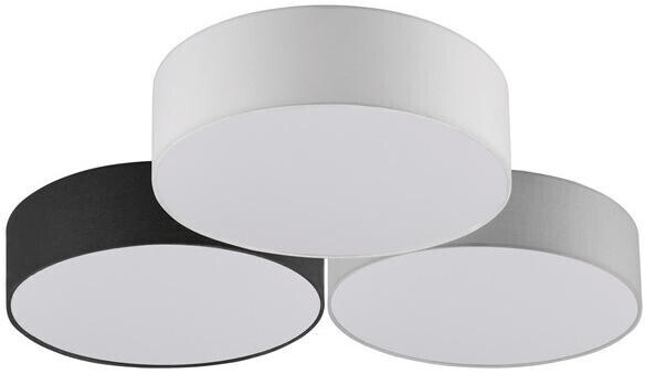 Bild von Trio Leuchten LED Deckenleuchte Lugano 621910317, Stoffschirme Weiß/Schwarz/Grau, inkl. 38 Watt LED, Switch Dimmer