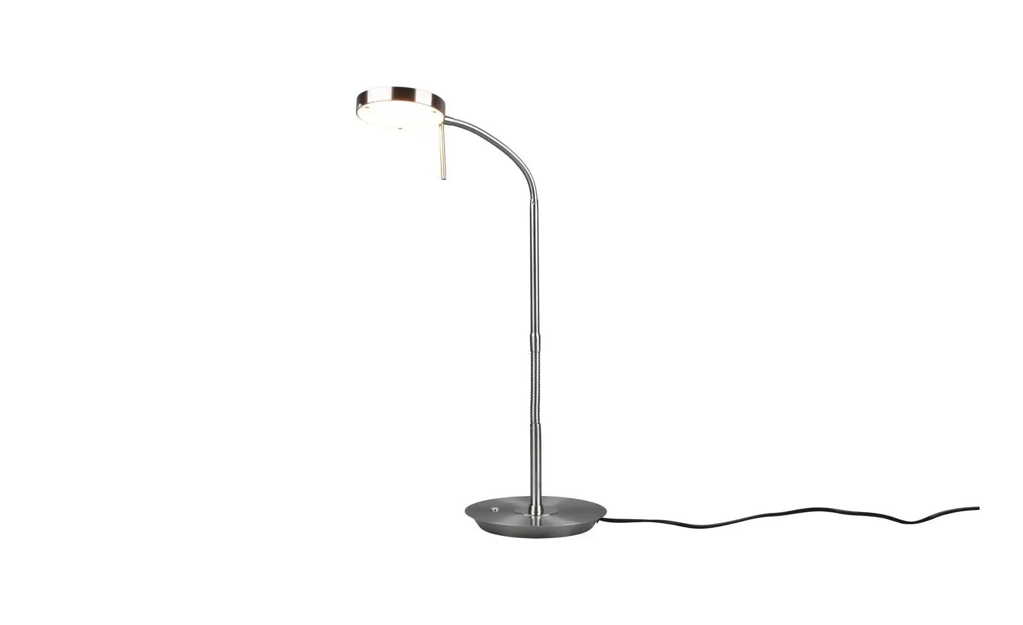 Bild von TRIO Leuchten LED Schreibtischlampe MONZA, H 57 cm, 1-flammig, Nickelfarben, Metall, Anpassung der Farbtemperatur, Dimmfunktion, Memoryfunktion, LED fest integriert, Extra-Warmweiß, Neutralweiß, mit flexiblem Schwanenhals, Touchsensor