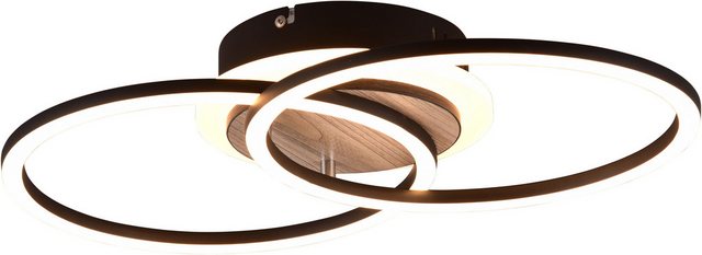 Bild von TRIO Leuchten LED Deckenleuchte GIRO, LED Deckenlampe 25W CCT 2700-6500K dimmbar Fernbedienung Memory, CCT - über Fernbedienung, Memoryfunktion, Nachtlichtfunktion, LED fest integriert, Farbwechsler, warmweiß - kaltweiß, Nachtlicht, dimmen: Wandschalter + Fernbedienung, auch als Wandleuchte