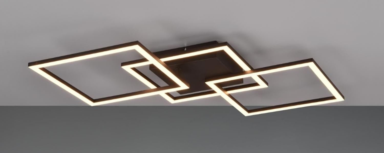Bild von Reality Leuchten Deckenleuchte R64492165 Deckenleuchte TRAIL Coffee 20W LED, Höhe ca. 7 cm