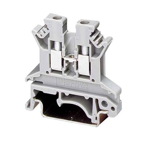 Bild von Phoenix Contact UK 2,5 N Durchgangsklemme, 2 Anschlüsse, 0.2 mm²-4 mm² Querschnitt, 24-12 AWG, 5.2 mm Breite, Grau, 1 Stück