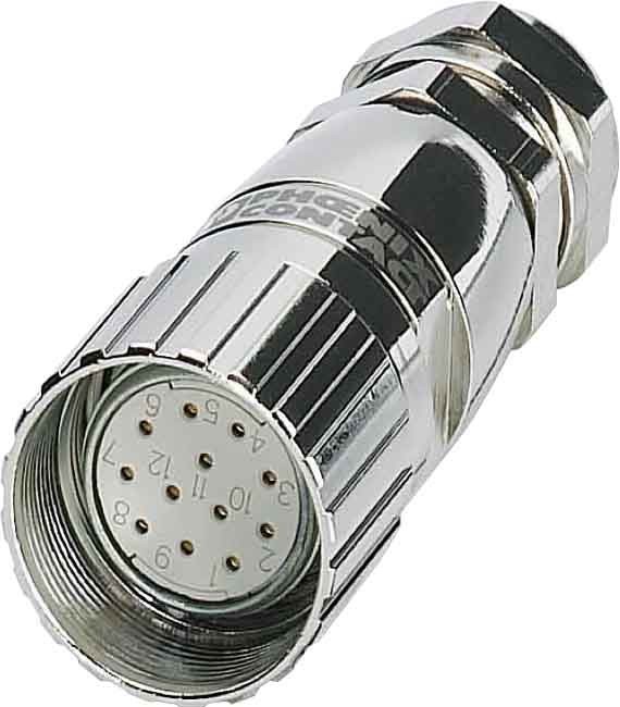 Bild von Phoenix Contact 1000041 Sensor-/Aktor-Steckverbinder, unkonfektioniert M23 Buchse, gerade Polzahl: 1
