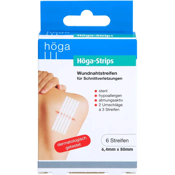 Bild von Höga-Strips Wundnahtstreifen 6,4 X 80 mm 2 X 3 Stück - Zur Wundversorgung