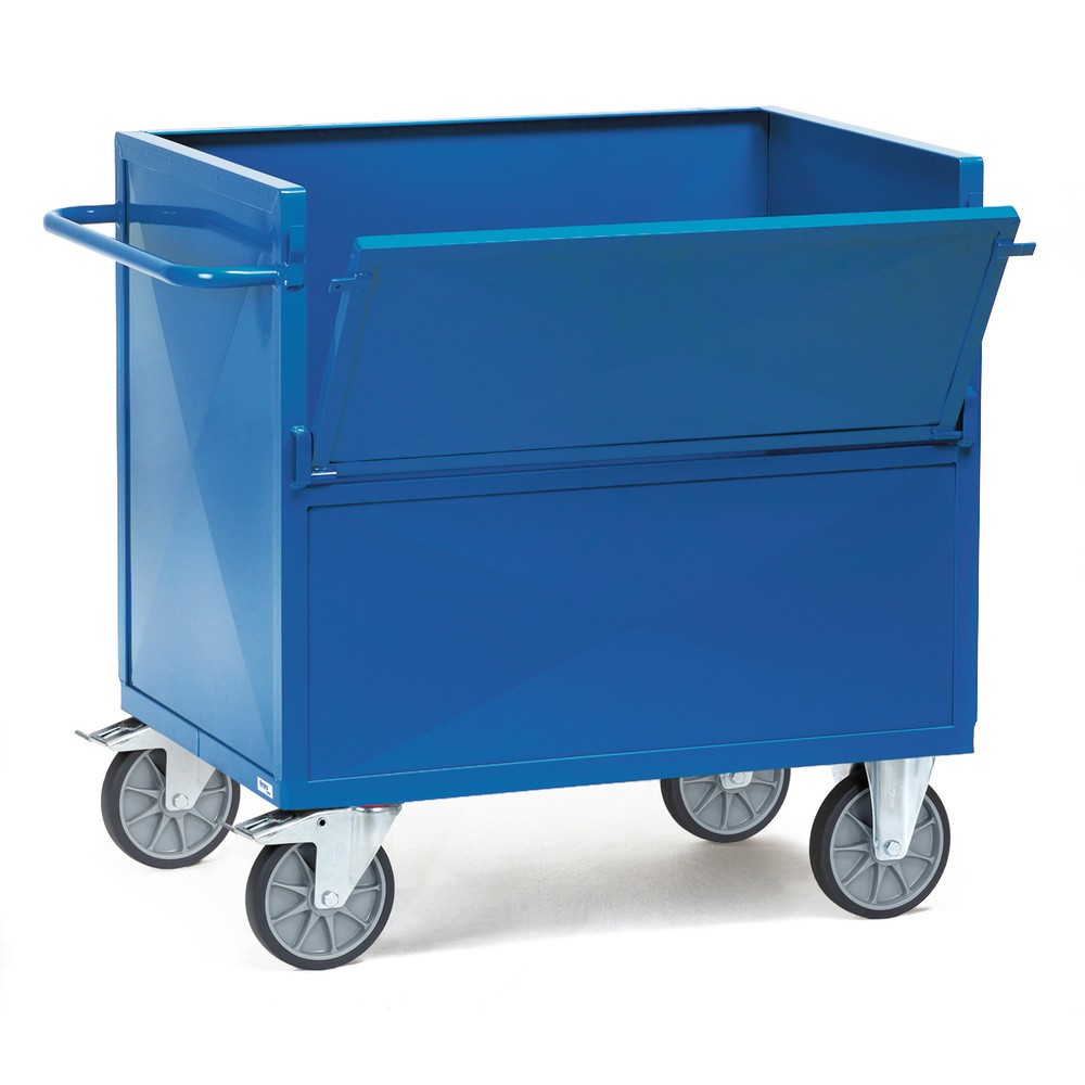Bild von fetra® Kastenwagen mit Stahlblechwänden, pulverbeschichtet, Ladefläche 700 x 1.000 mm