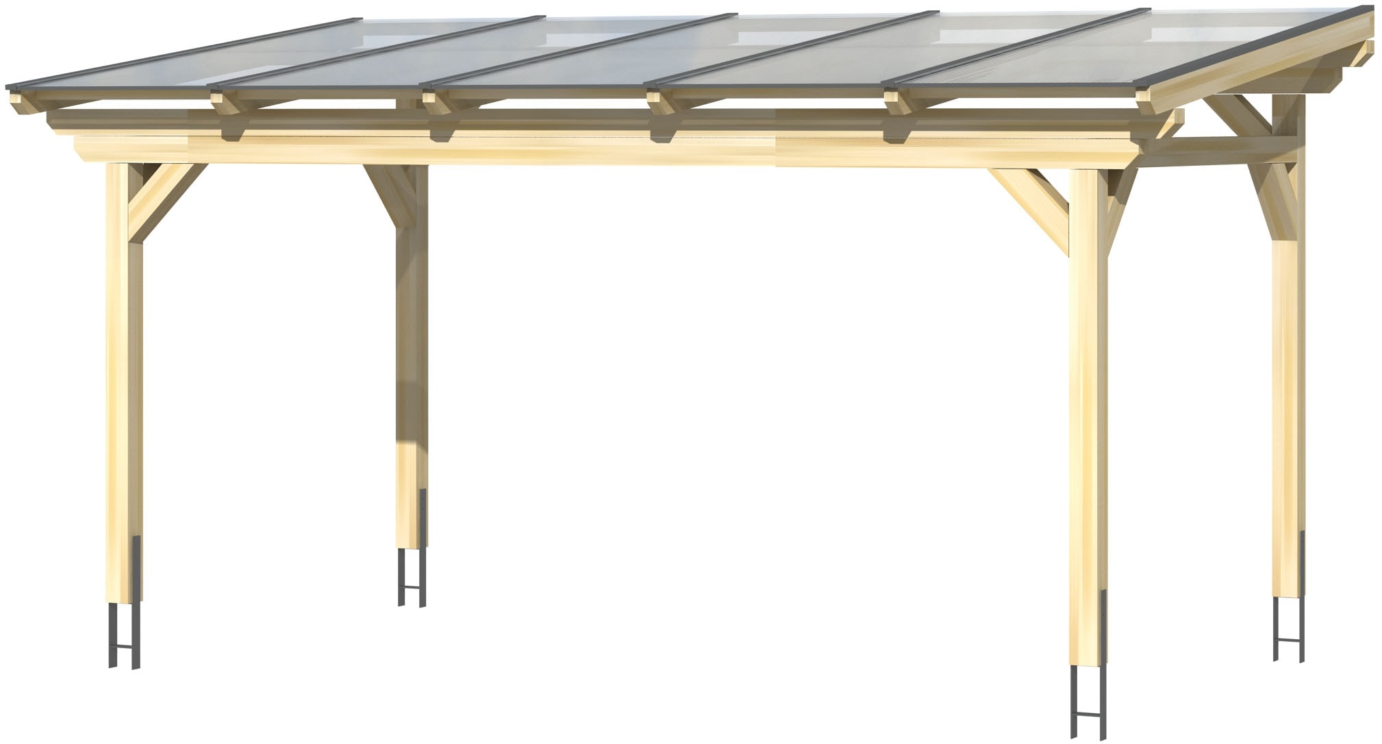 Bild von Skanholz Terrassendach Sanremo, BxT: 541x300 cm, Bedachung Doppelstegplatten, Leimholz